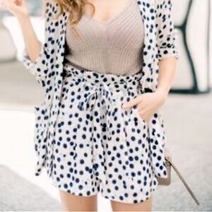 Anna Glover x H&M high rise shorts with tie size 8